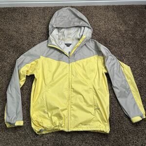 Eddie Bauer WeatherEdge Women's Size XL Windbreaker Jacket Yellow Nylon